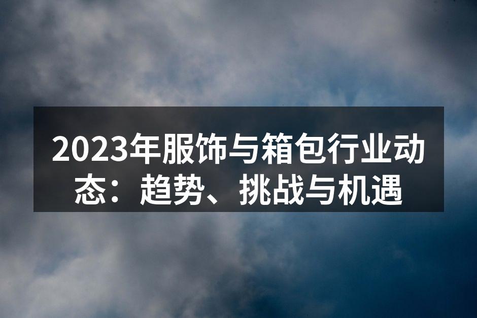 2023年服饰行业概览