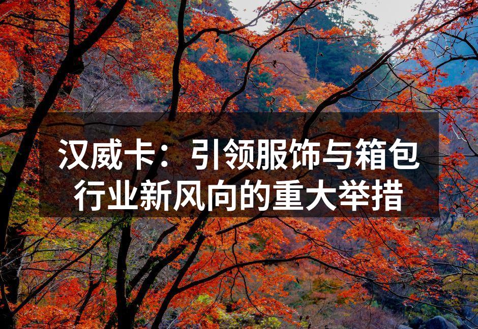 汉威卡新推出的环保手袋